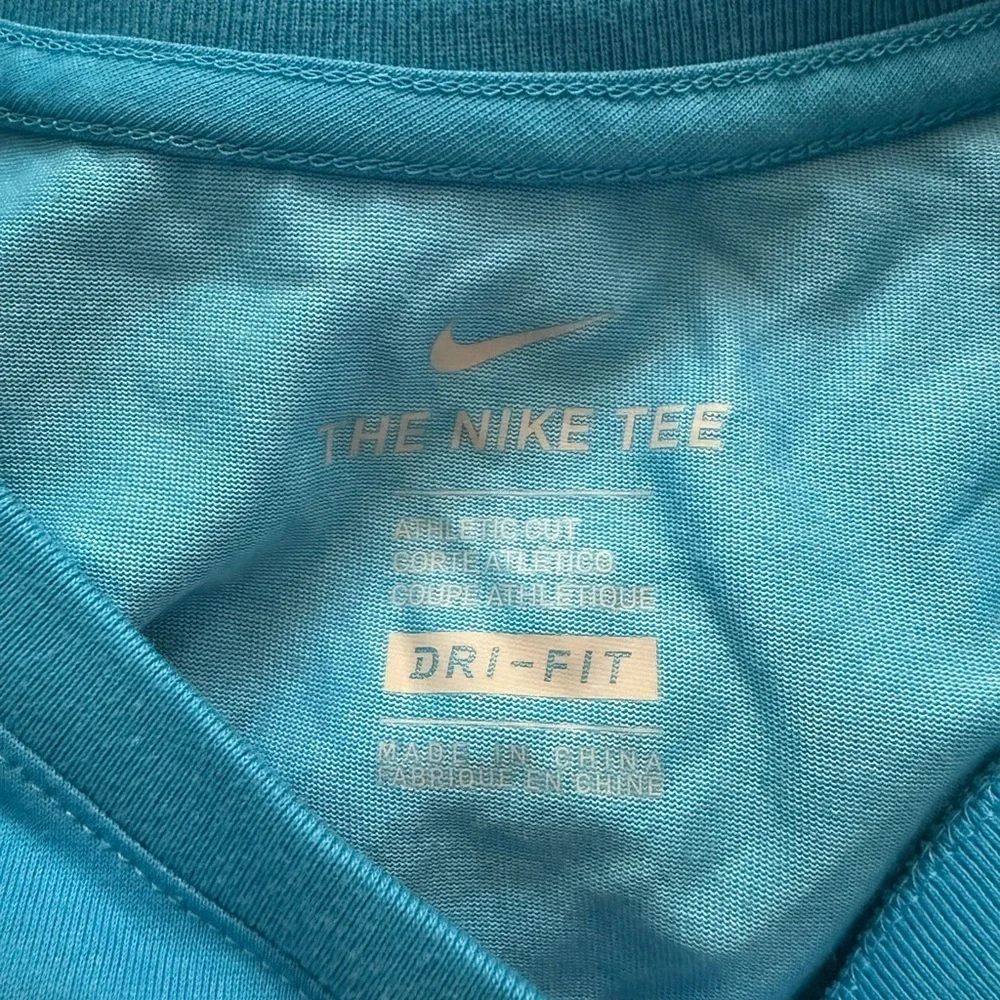 New Nike Blue Short Sleeve Tee Vibrant Athletic Wear,Dry Fit Cotton Tee